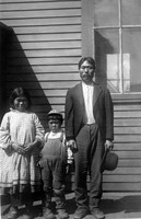 Adult male with children